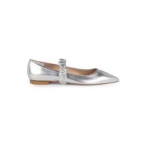 New in box: Stuart Weitzman Silver Flats